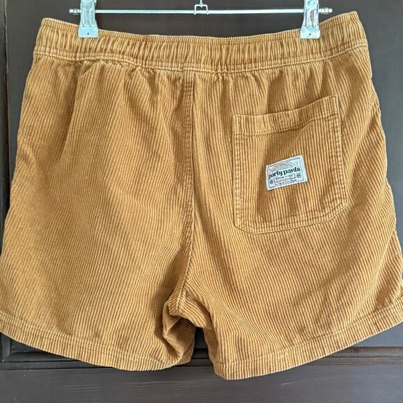 PARTY PANTS | Brown Corduroy 5 inch Pull-on Drawstring Shorts | Small - Picture 6 of 6